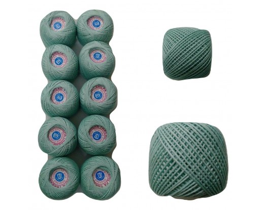 MINT GREEN - Set Lot of 10 - 6 Ply Strand - Cotton Thread Yarn Cross Stitch Embroidery	